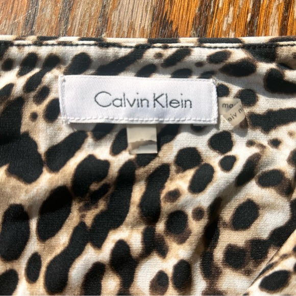 Calvin Klein Animal Print Blouse with Black Accents - Picture 2 of 4